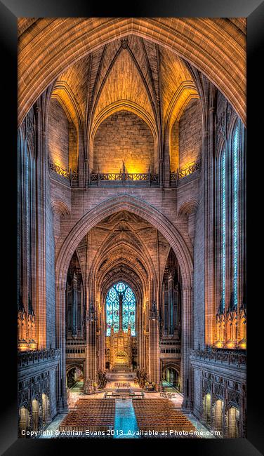 Ghost in the Cathedral Framed Print by Adrian Evans