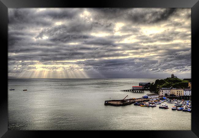 Tenby Harbour Framed Print by Simon West