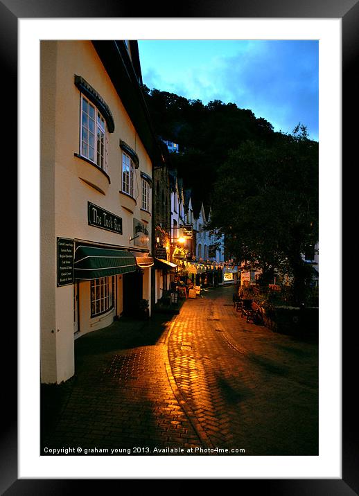 The Street, Lynmouth Framed Mounted Print by graham young
