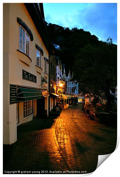 The Street, Lynmouth Print by graham young