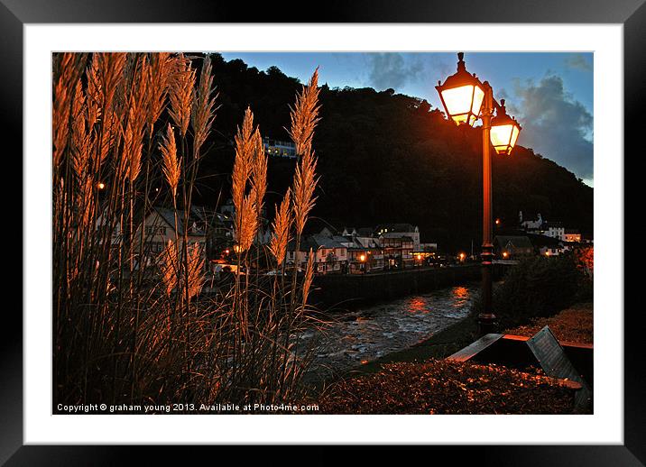 Lynmouth by Lamplight Framed Mounted Print by graham young