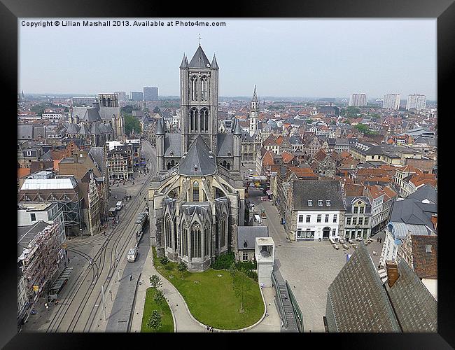 Ghent- Belgium Framed Print by Lilian Marshall
