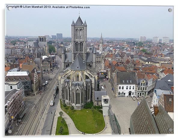 Ghent- Belgium Acrylic by Lilian Marshall