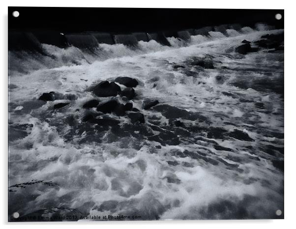 rapid waters Acrylic by Emma Ward