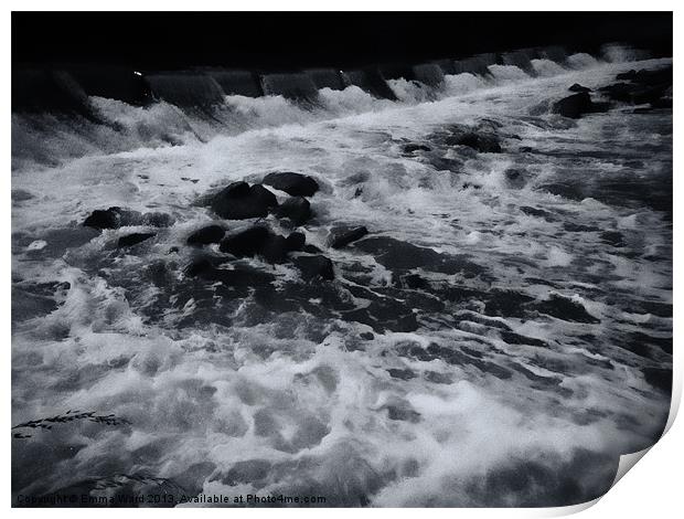 rapid waters Print by Emma Ward