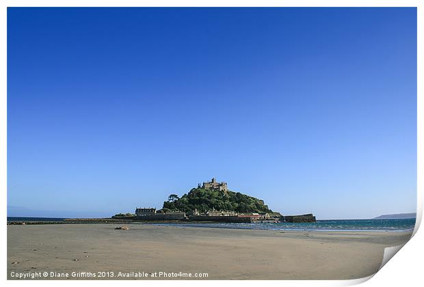 St Michaels Mount Print by Diane Griffiths