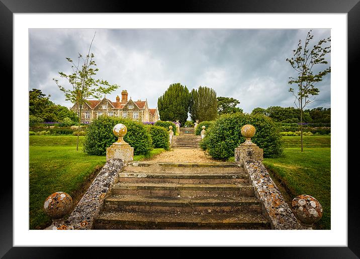Steps to the House from the Lake Framed Mounted Print by Ian Johnston  LRPS