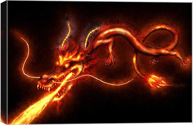 Dragon San Canvas Print by Rock Weasel Designs
