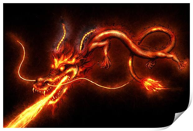 Dragon San Print by Rock Weasel Designs