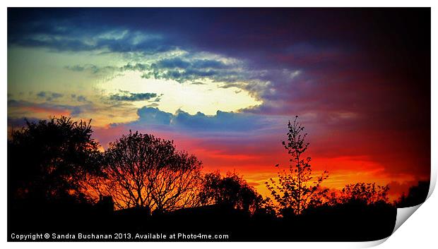 Multi Coloured Sky Print by Sandra Buchanan