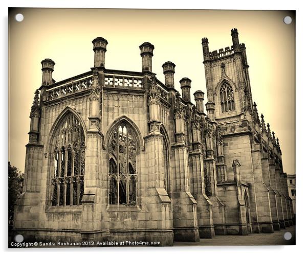 Liverpool (Bombed Out Church) Acrylic by Sandra Buchanan
