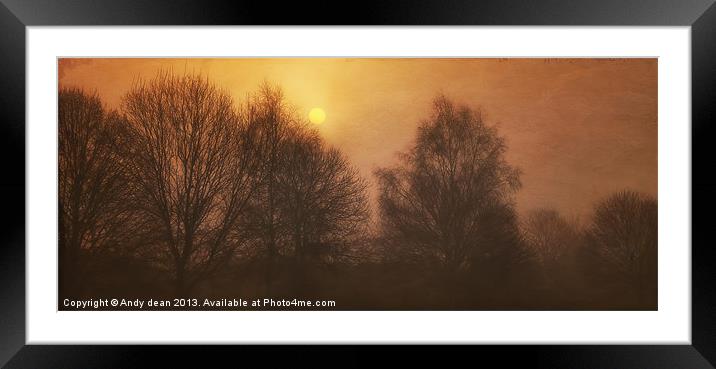 Misty sunrise Framed Mounted Print by Andy dean