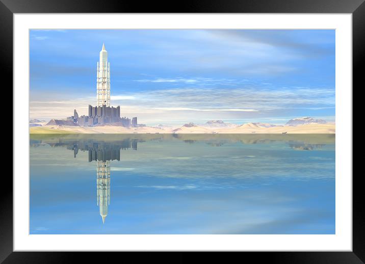 On The Deserts Edge Framed Mounted Print by Hugh Fathers