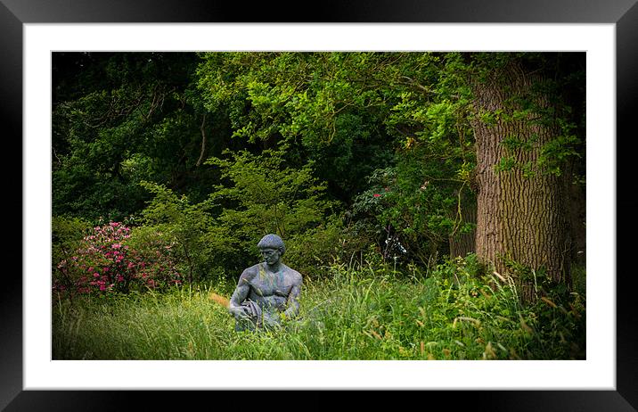 Statue Under the Tree Framed Mounted Print by Ian Johnston  LRPS