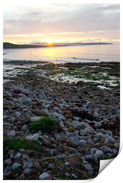 West Beach Sunset at Lossiemouth Print by Lloyd Fudge