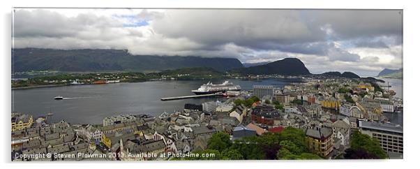 Panoramic Alesund Acrylic by Steven Plowman