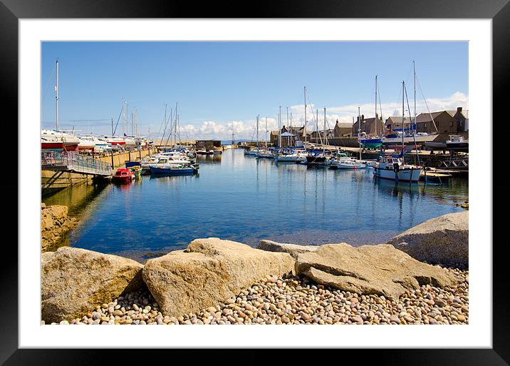 Lossiemouth Habour in summer Framed Mounted Print by Lloyd Fudge