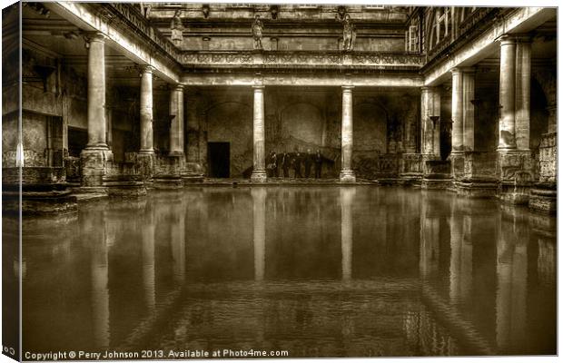 Roman Baths Canvas Print by Perry Johnson