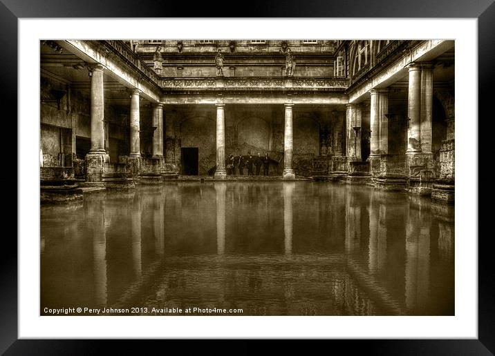 Roman Baths Framed Mounted Print by Perry Johnson