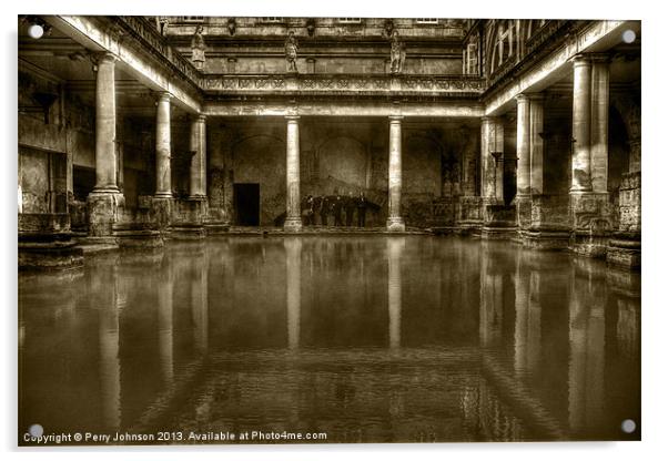 Roman Baths Acrylic by Perry Johnson