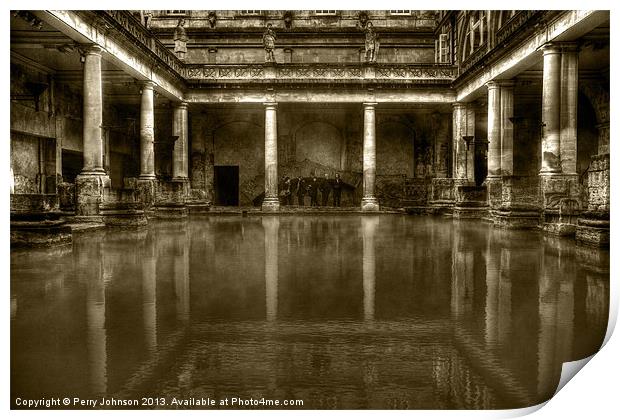 Roman Baths Print by Perry Johnson