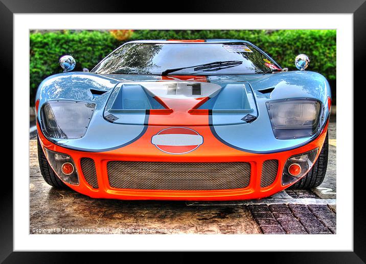 Ford GT Framed Mounted Print by Perry Johnson