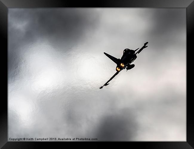 RAF Typhoon climbing away Framed Print by Keith Campbell