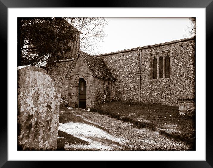 St Swithuns Church, Combe, Berkshire, England, UK Framed Mounted Print by Mark Llewellyn