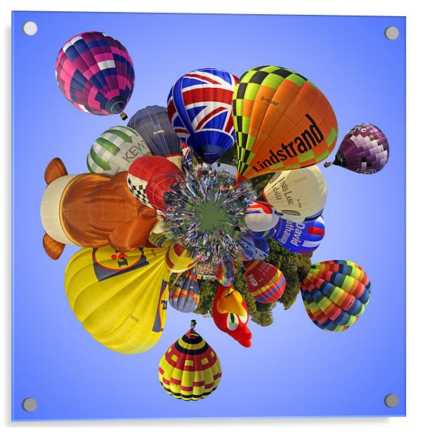 Balloon Fiesta Little Planet Acrylic by Peter Cope