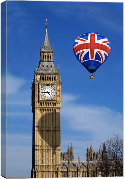 Big Ben and Balloon Canvas Print by Peter Cope