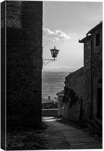 Historical Echoes: Cortona's Timeless Appeal Canvas Print by Steven Dale