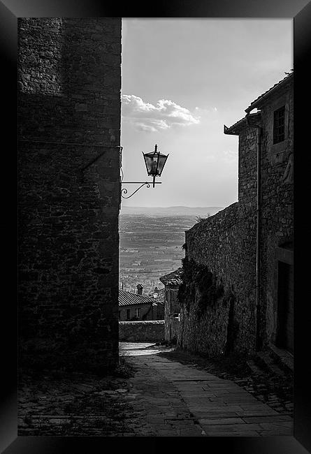 Historical Echoes: Cortona's Timeless Appeal Framed Print by Steven Dale