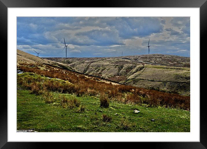 Valley of the turbines Framed Mounted Print by Ade Robbins