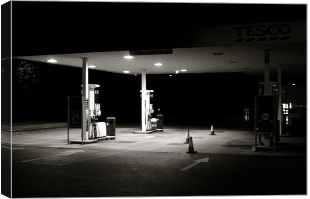 petrol at night Canvas Print by tom crockford