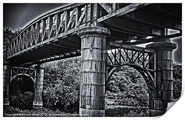 Bridge over river Don 2 Print by Emma Ward