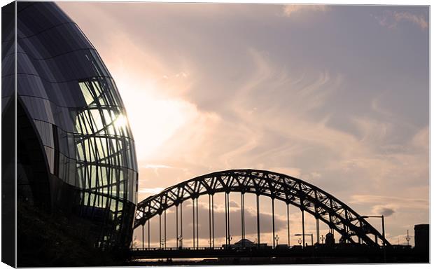 Newcastle Quayside Sunset Canvas Print by Chris Chambers