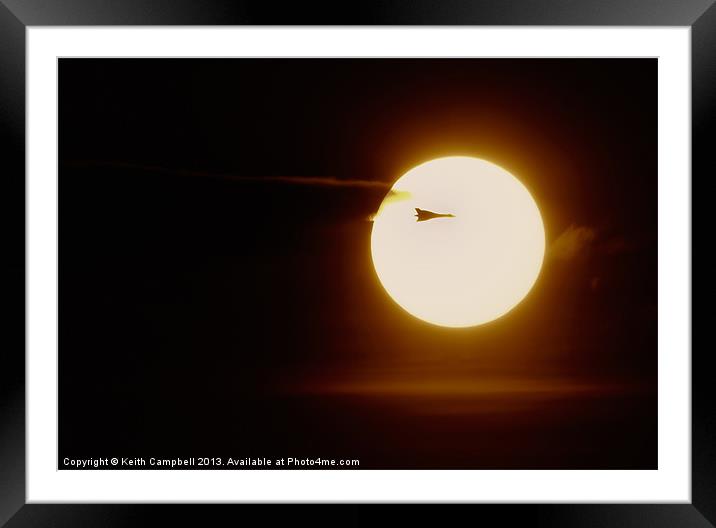 Vulcan in the sun Framed Mounted Print by Keith Campbell