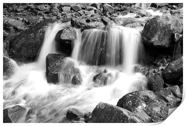 Waterfall near Buttermere Print by Chris Chambers
