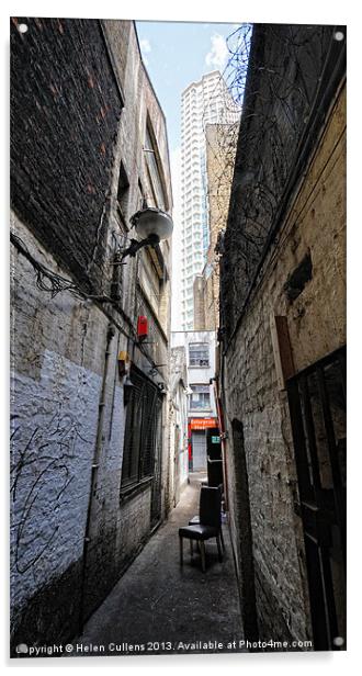 ALLEY & CENTREPOINT Acrylic by Helen Cullens