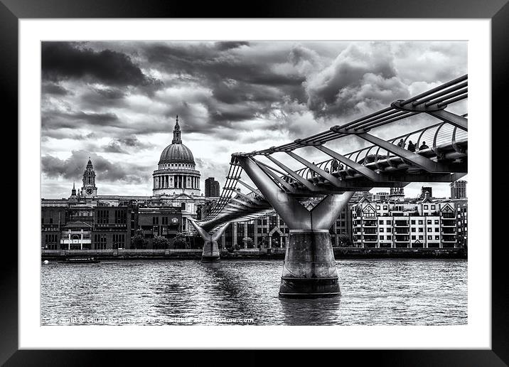 Stormy St.Pauls Framed Mounted Print by Stuart Gennery