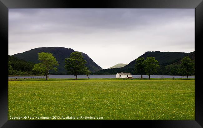 Buttercups and  Buttermere Framed Print by Pete Hemington