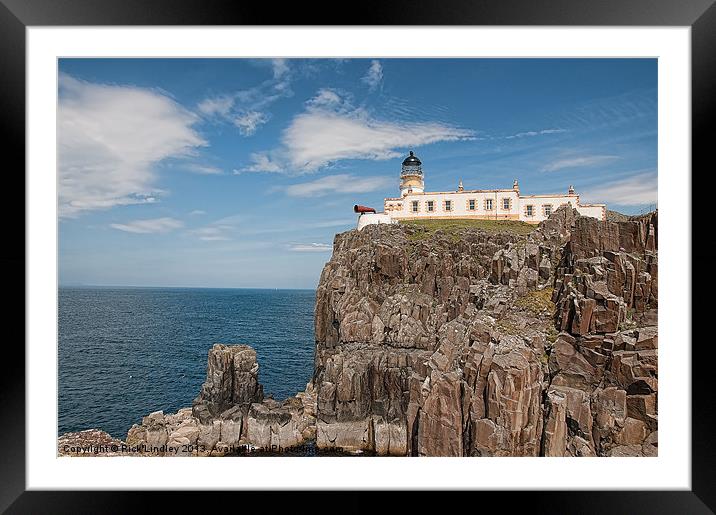 Neist point lighthouse Framed Mounted Print by Rick Lindley