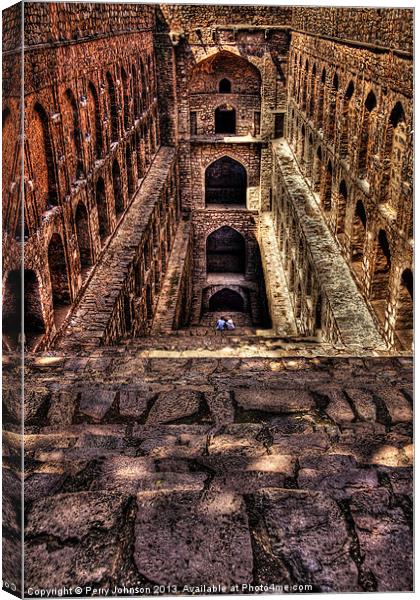 The Step Well Canvas Print by Perry Johnson