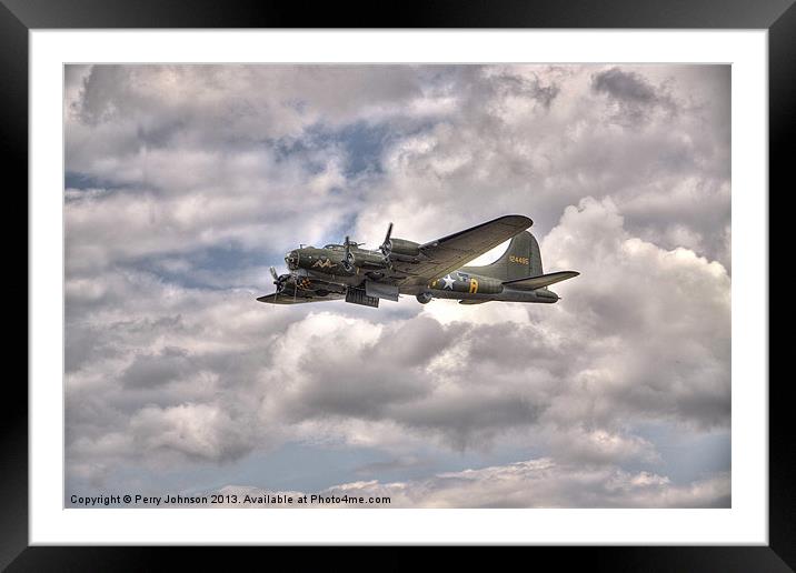 B17 Flying Fortress Sally B Framed Mounted Print by Perry Johnson