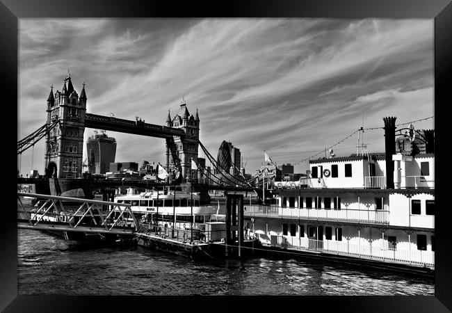 River Thames View Framed Print by David Pyatt
