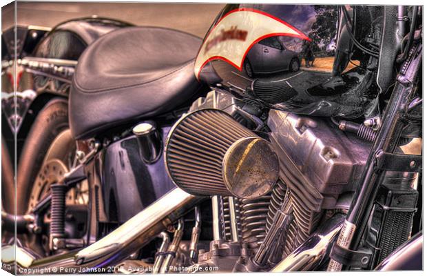Now thats a bike. Canvas Print by Perry Johnson