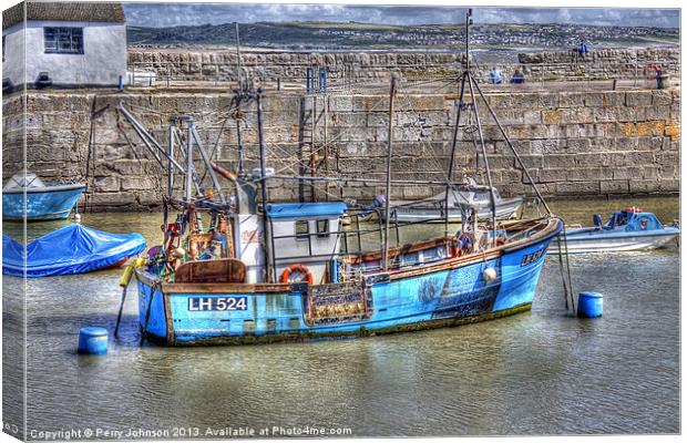 Trawling Along Canvas Print by Perry Johnson
