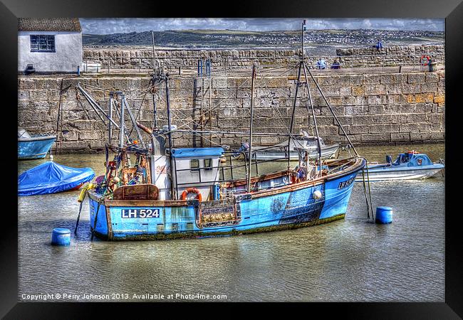 Trawling Along Framed Print by Perry Johnson