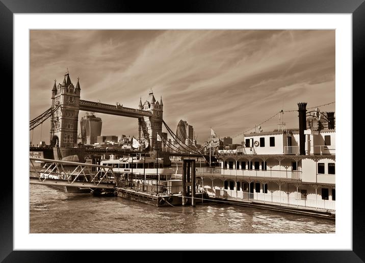 River Thames View Framed Mounted Print by David Pyatt