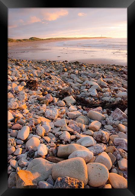 sunset on lossiemouth west beach Framed Print by Lloyd Fudge